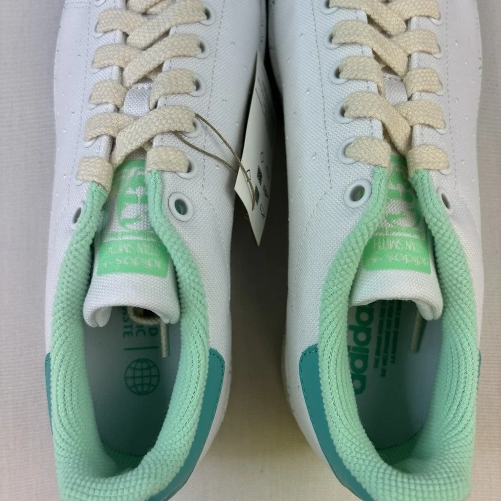 Adidas Stan Smith Mens Shoes Size 8 Color: Cloud‎ White/Mint Rush/Pulse Mint